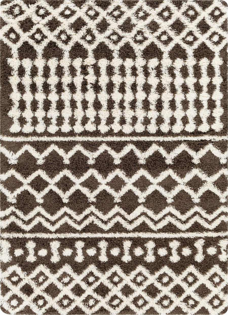 Aysel Contemporary Brown And White Area Rug - The Rug Decor