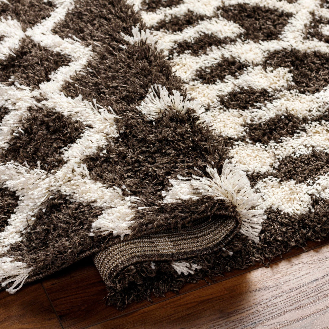Aysel Contemporary Brown And White Area Rug - The Rug Decor