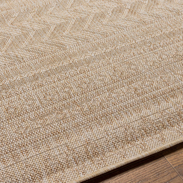 Madras Modern Geometric Design Beige And Brown Outdoor Rug