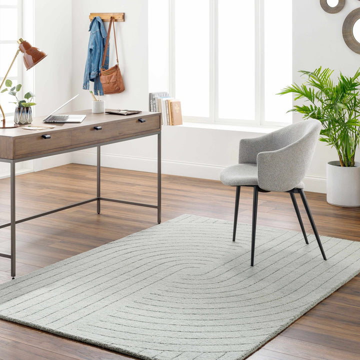 Ayumi Contemporary Style Gray Hand Loom Wool Rug - The Rug Decor
