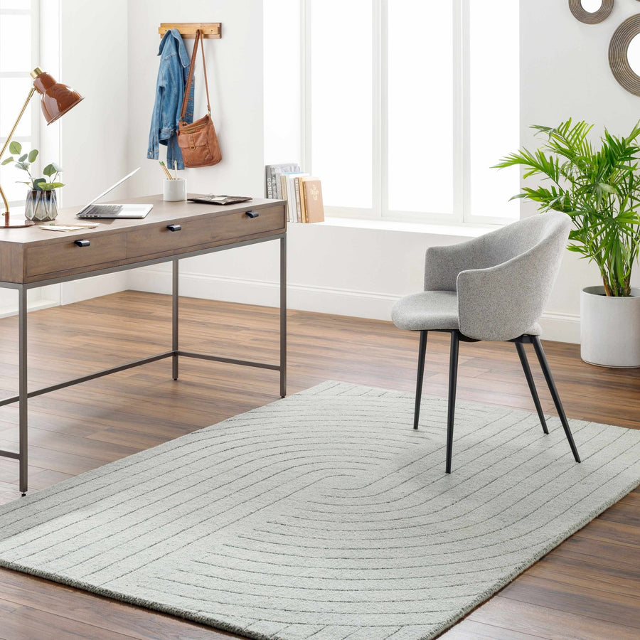 Ayumi Contemporary Style Gray Hand Loom Wool Rug - The Rug Decor