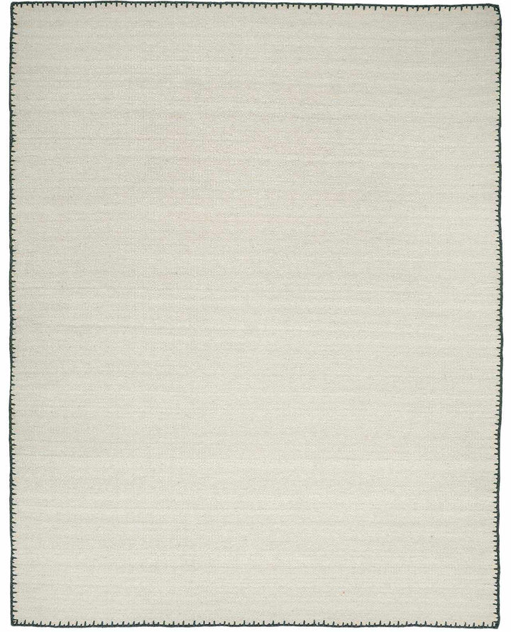Ayumu Modern Solid Ivory Wool Area Rug - The Rug Decor