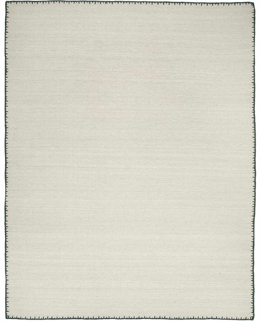 Ayumu Modern Solid Ivory Wool Area Rug - The Rug Decor