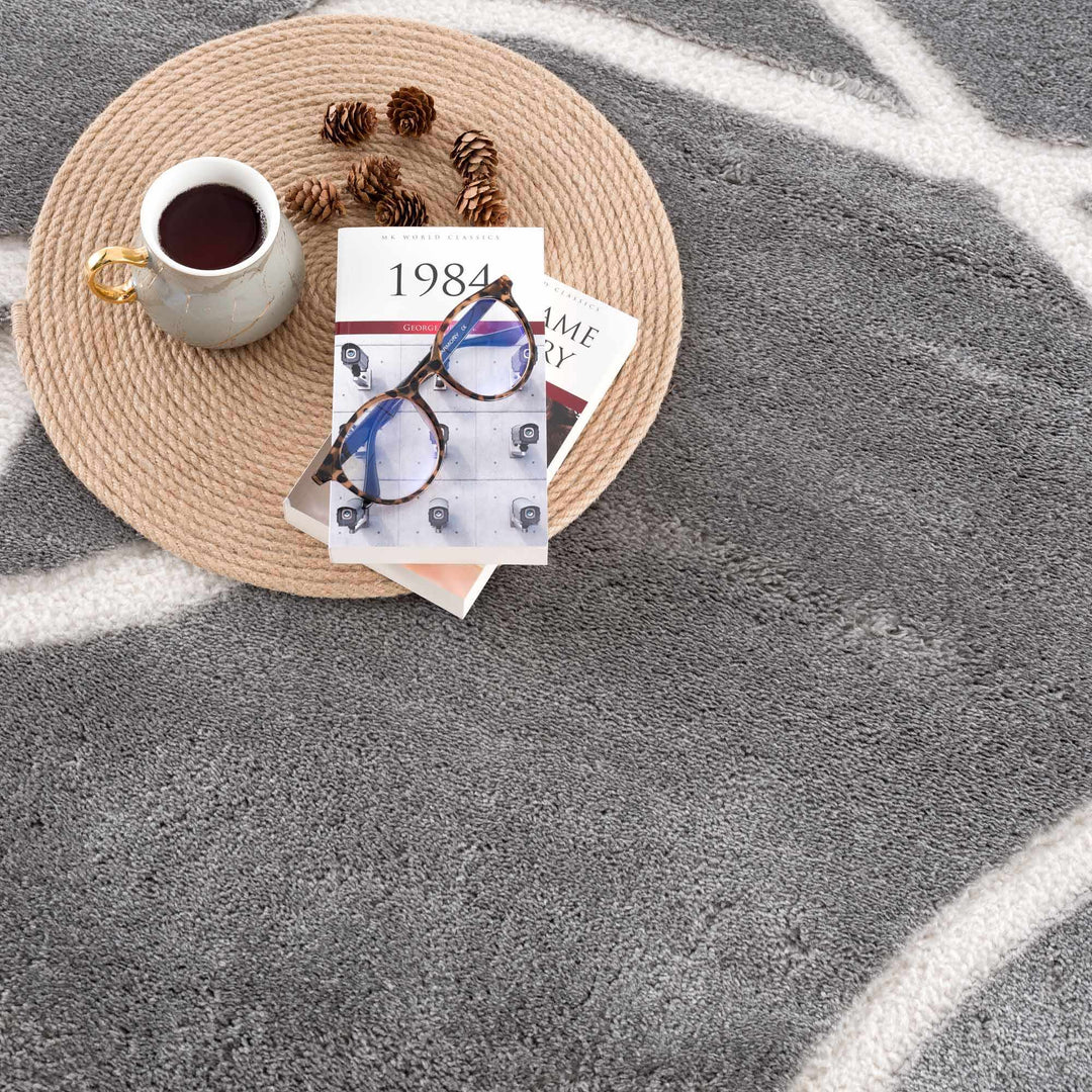 Azana Modern Abstract Design Gray Area Rug - The Rug Decor