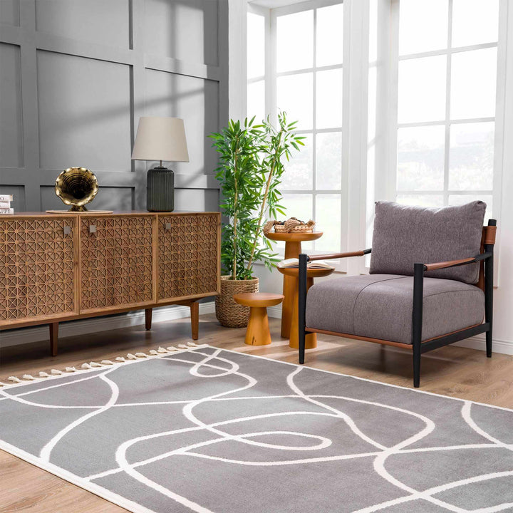 Azana Modern Abstract Design Gray Area Rug - The Rug Decor