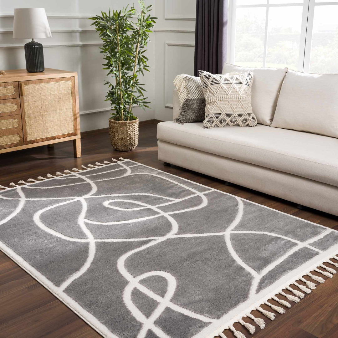 Azana Modern Abstract Design Gray Area Rug - The Rug Decor