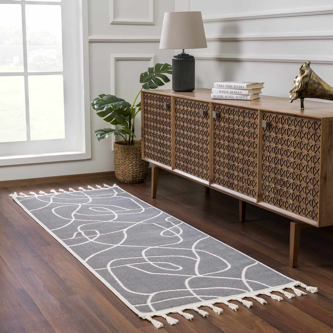 Azana Modern Abstract Design Gray Area Rug - The Rug Decor