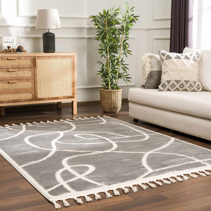 Azana Modern Abstract Design Gray Area Rug - The Rug Decor