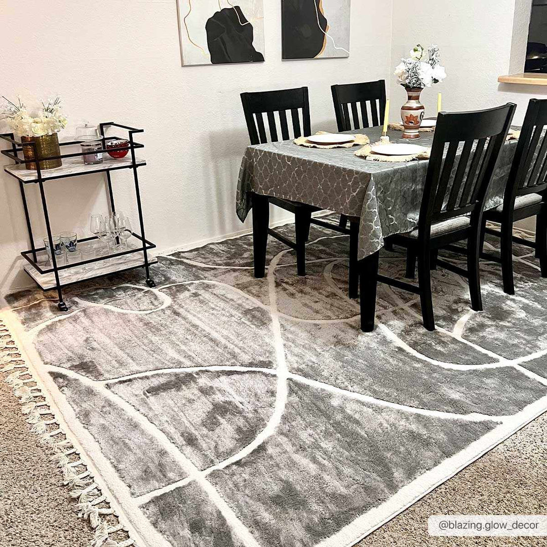 Azana Modern Abstract Design Gray Area Rug - The Rug Decor