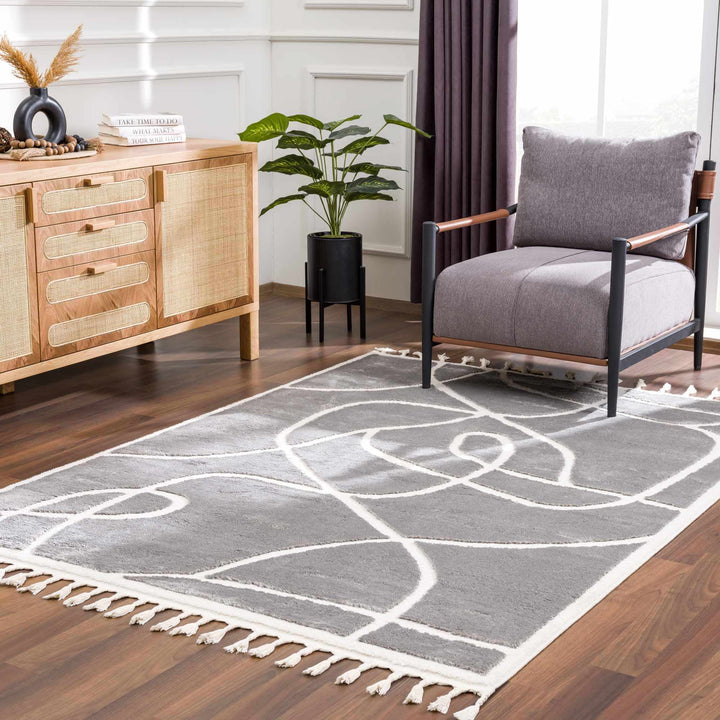 Azana Modern Abstract Design Gray Area Rug - The Rug Decor