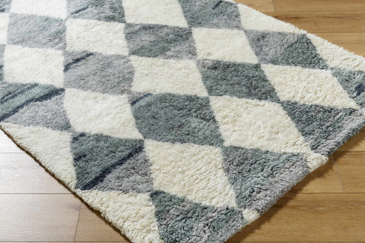 Azaria Modern Geometrical Gray And Ivory Hand Tufted Wool Rug - The Rug Decor