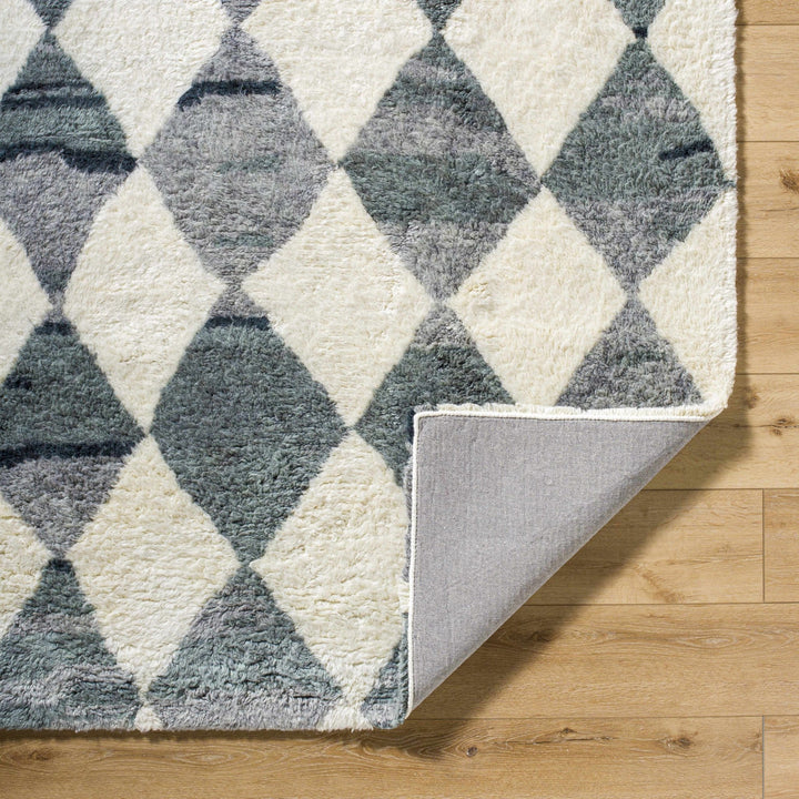 Azaria Modern Geometrical Gray And Ivory Hand Tufted Wool Rug - The Rug Decor