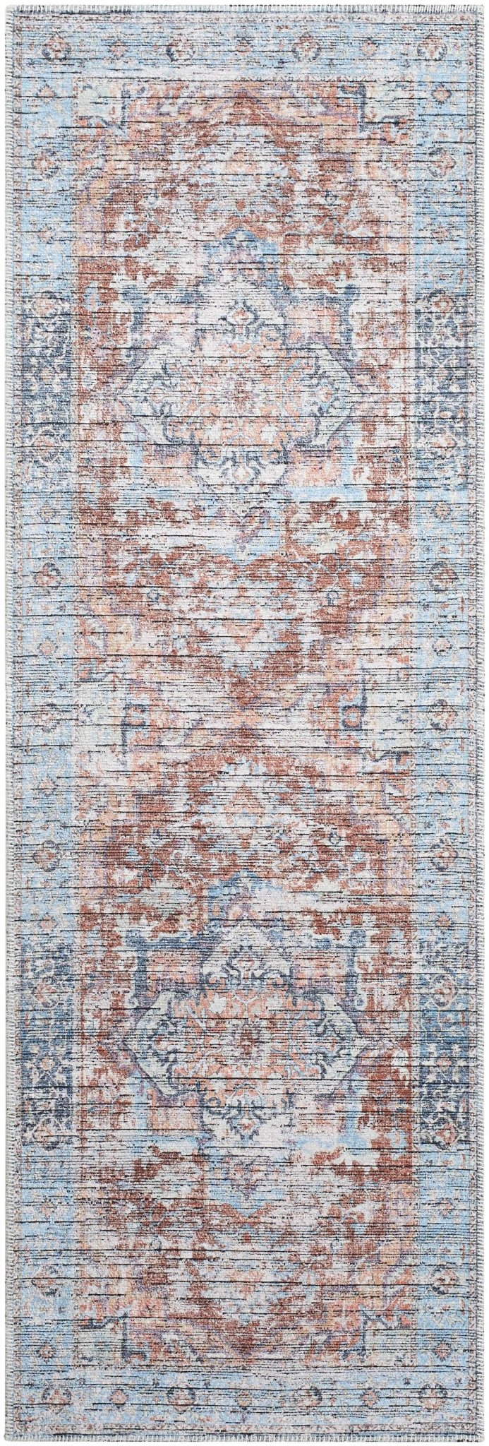 Azfal Traditional Transitional Rust And Gray Rug - The Rug Decor