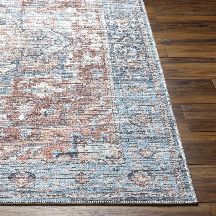 Azfal Traditional Transitional Rust And Gray Rug - The Rug Decor