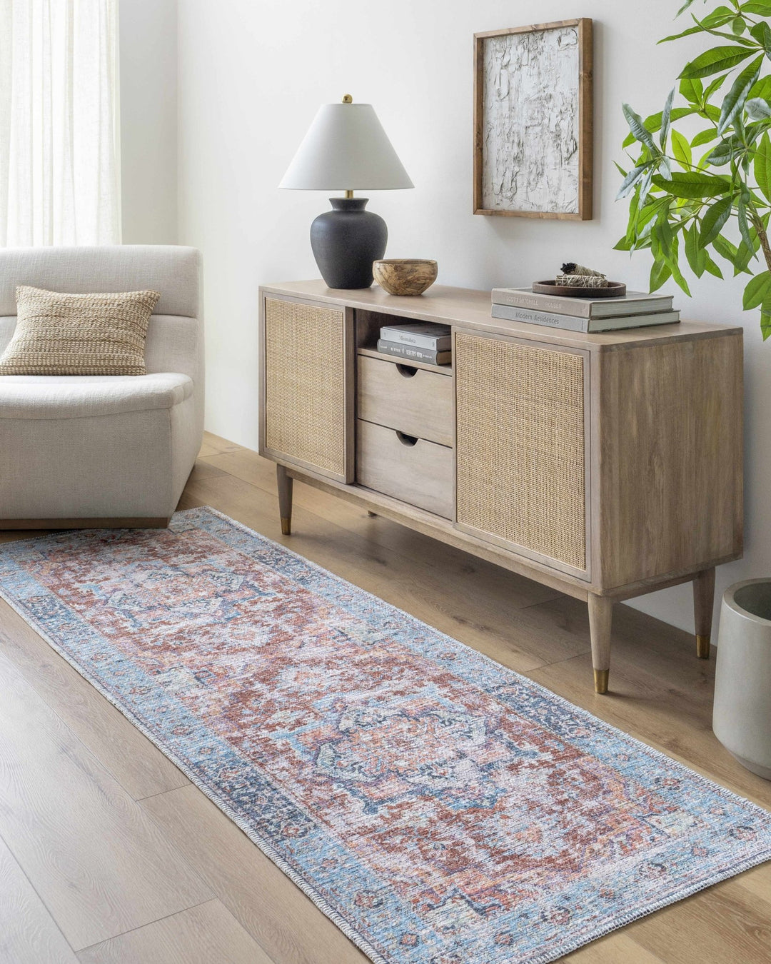 Azfal Traditional Transitional Rust And Gray Rug - The Rug Decor