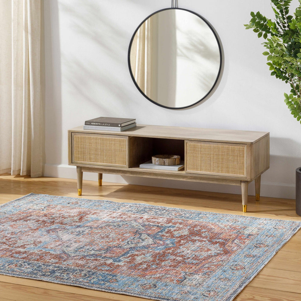 Azfal Traditional Transitional Rust And Gray Rug - The Rug Decor
