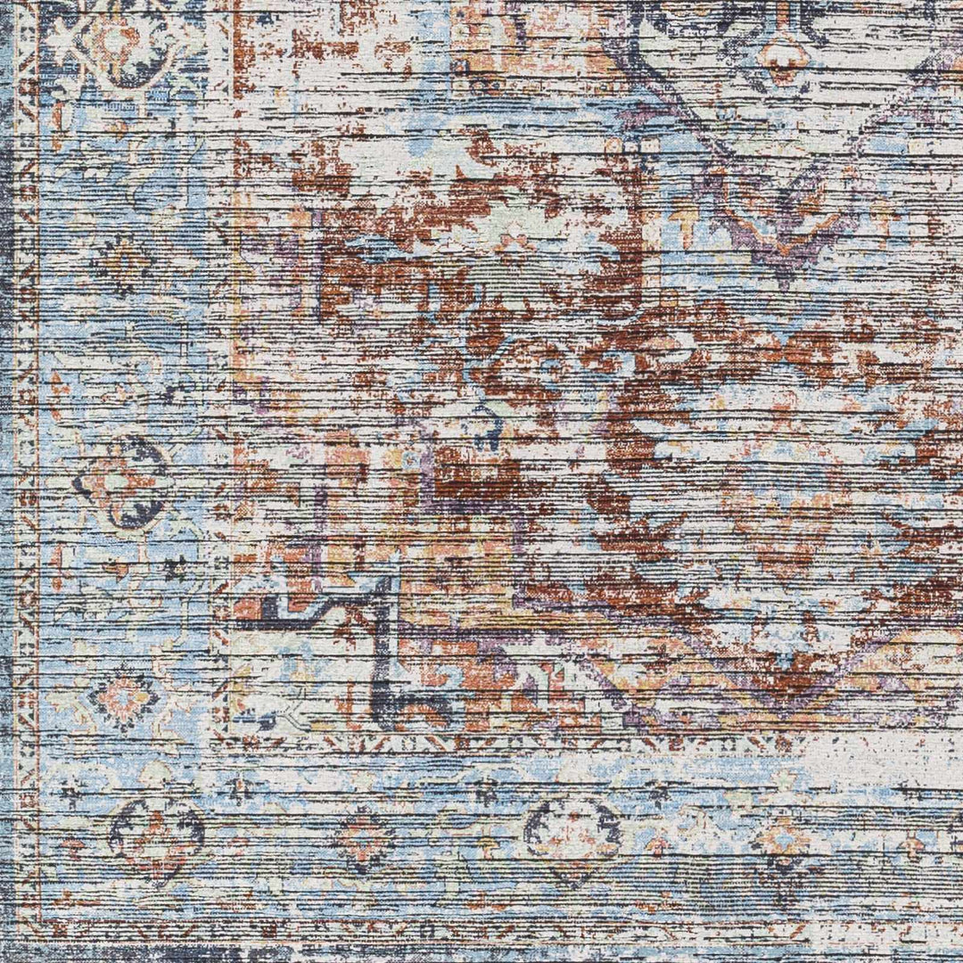 Azfal Traditional Transitional Rust And Gray Rug - The Rug Decor