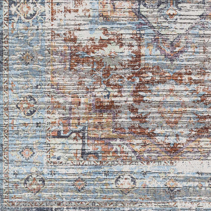 Azfal Traditional Transitional Rust And Gray Rug - The Rug Decor