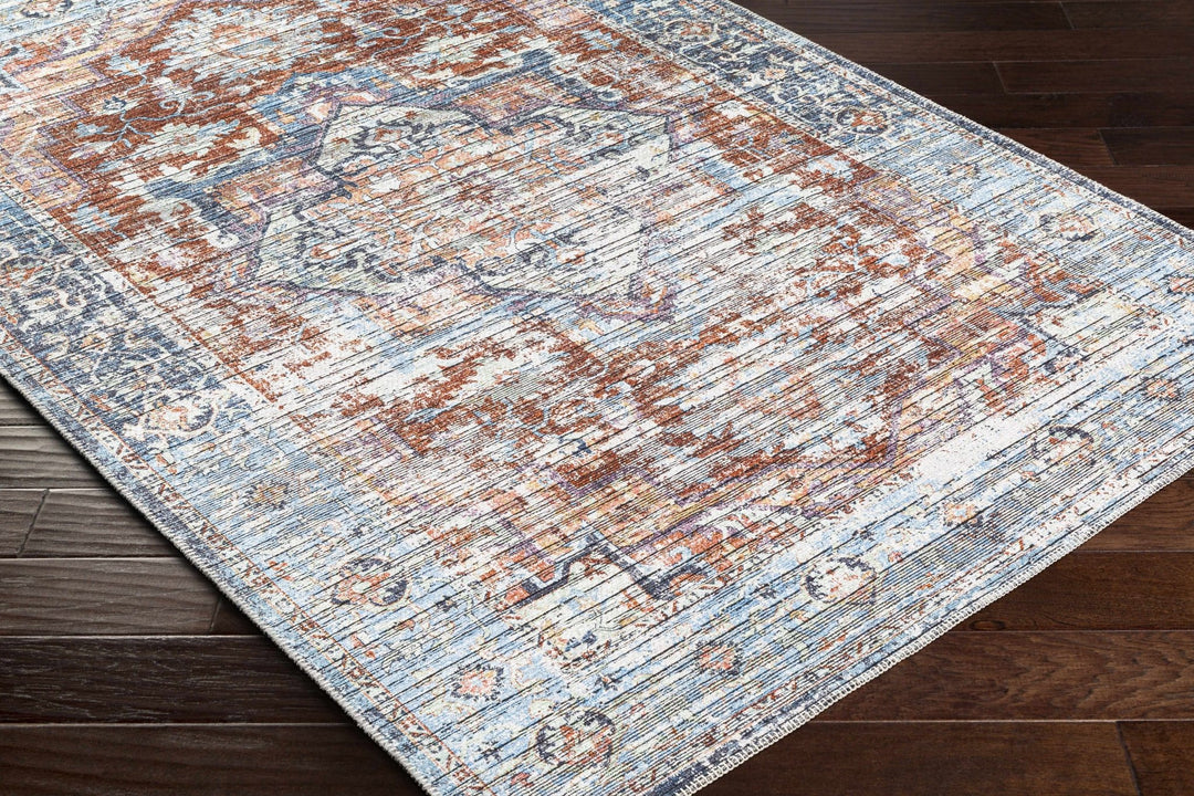Azfal Traditional Transitional Rust And Gray Rug - The Rug Decor