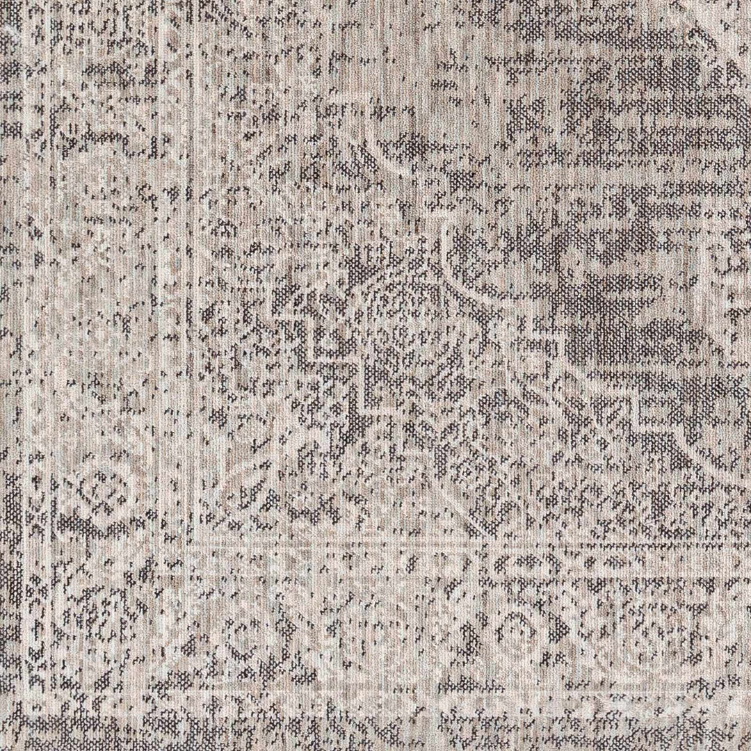 Azibo Traditional Medallion Design Beige & Gray Area Rug - The Rug Decor