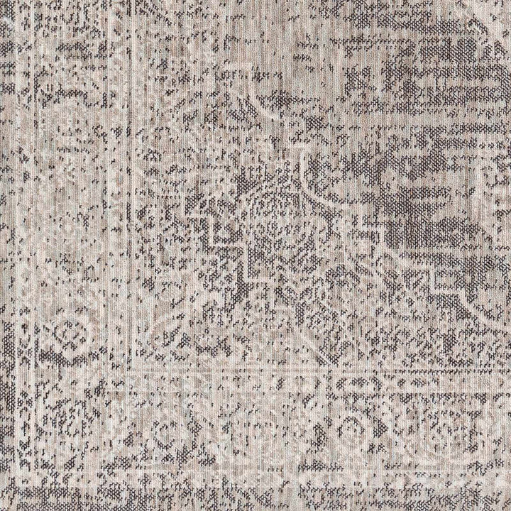 Azibo Traditional Medallion Design Beige & Gray Area Rug - The Rug Decor