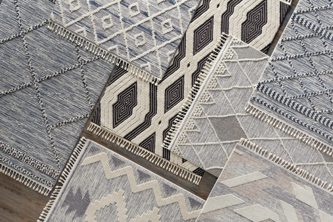 Norvelt Modern Style Gray And Black Area Rug