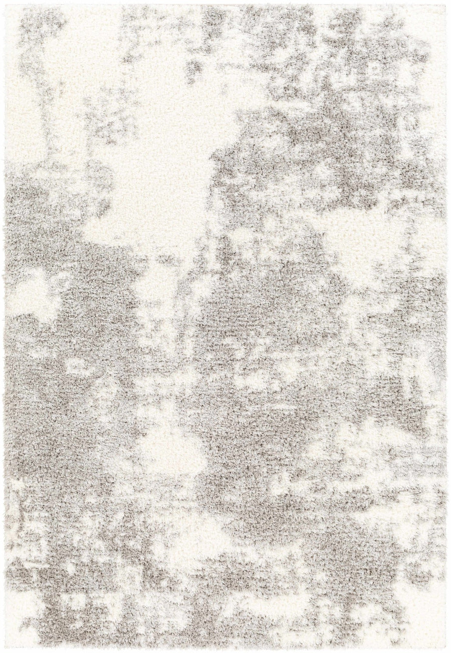 Azizi Contemporary Abstract Gray And Ivory Rug - The Rug Decor