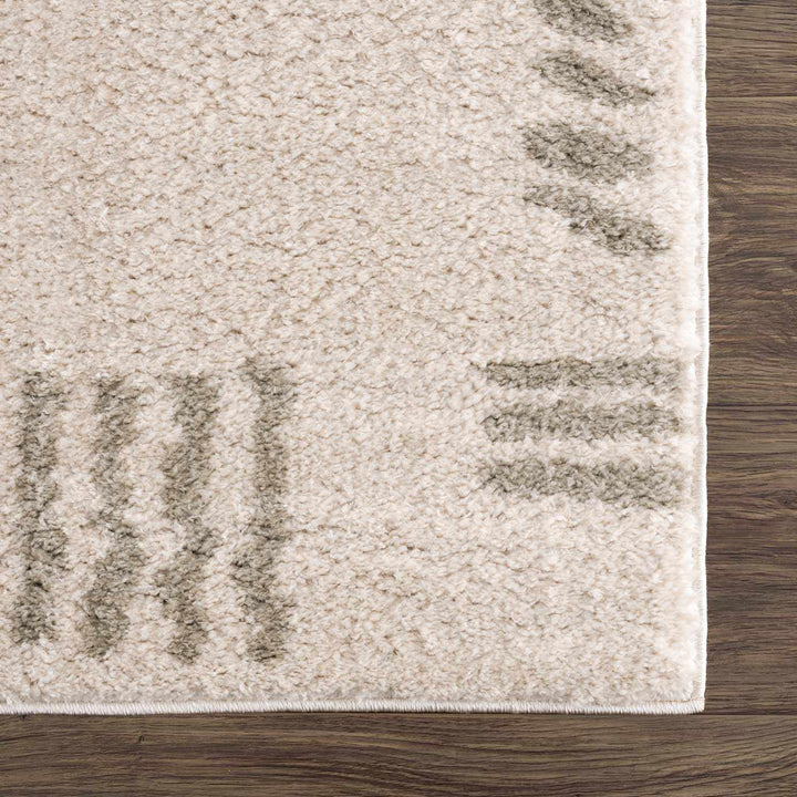Azriel Contemporary Abstract Design Beige Washable Area Rug - The Rug Decor