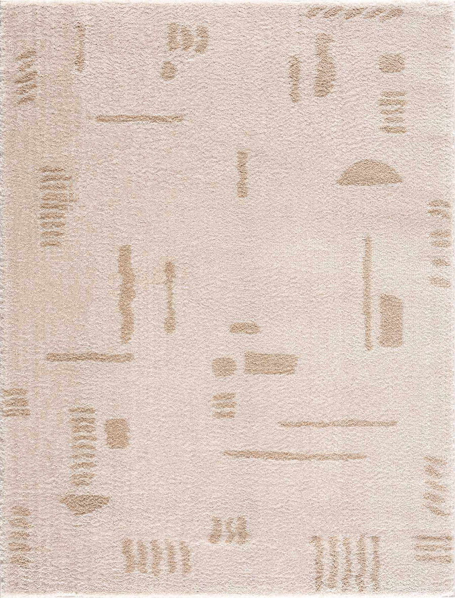 Azriel Contemporary Style Beige Washable Area Rug - The Rug Decor