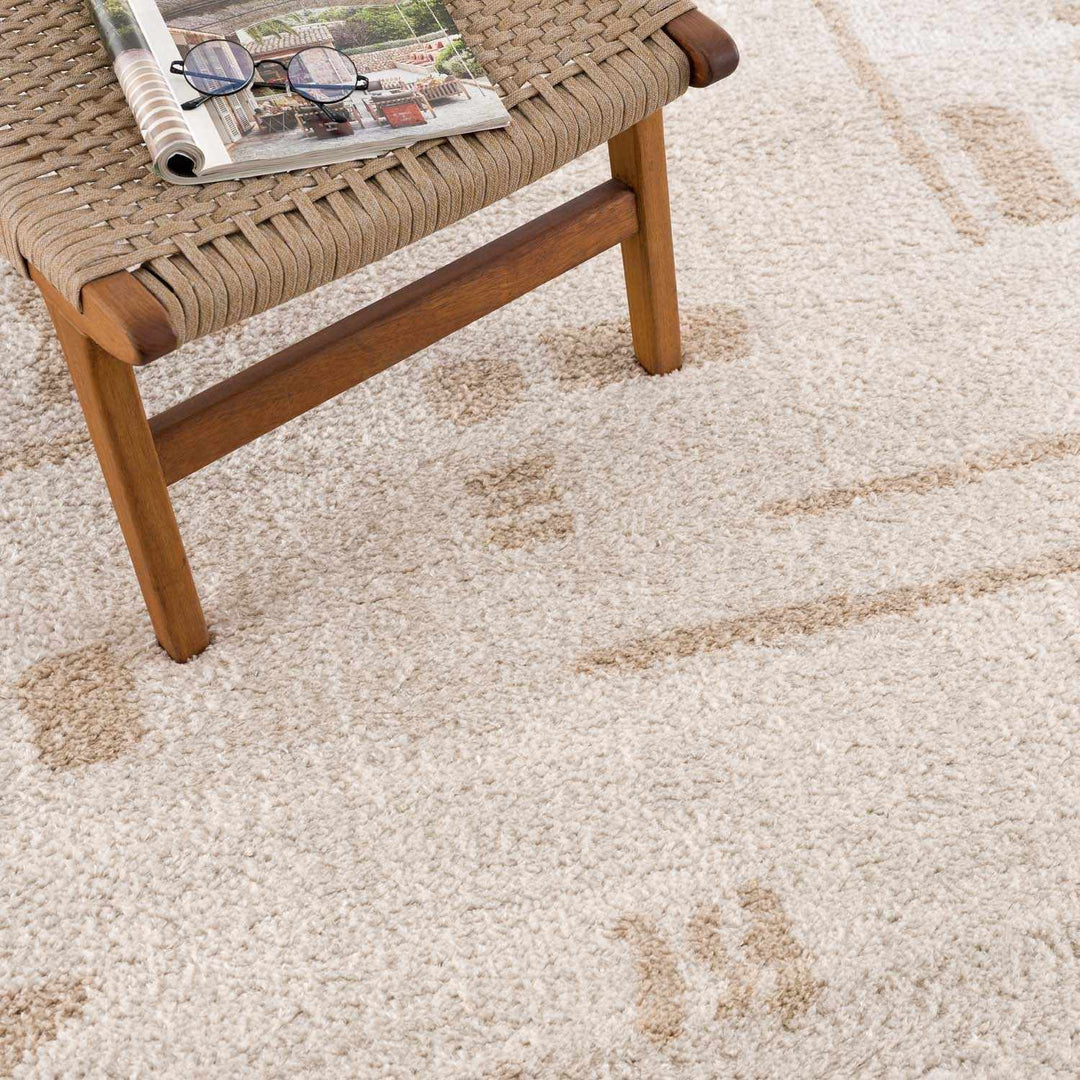 Azriel Contemporary Style Beige Washable Area Rug - The Rug Decor