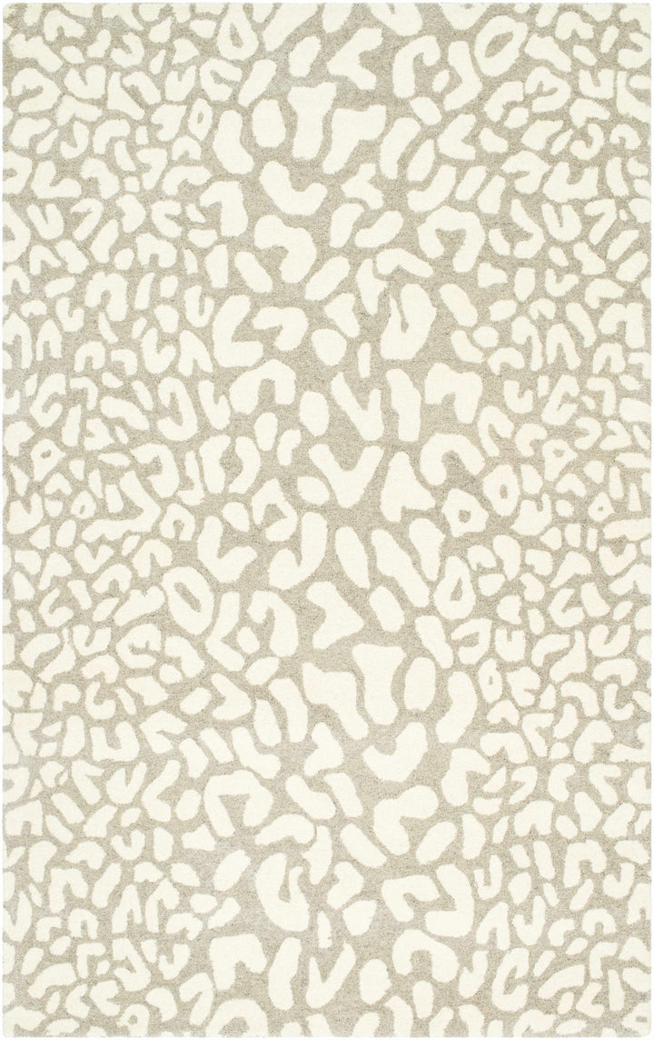 Azuka Leopard Print Beige Hand Tufted Wool Area Rug