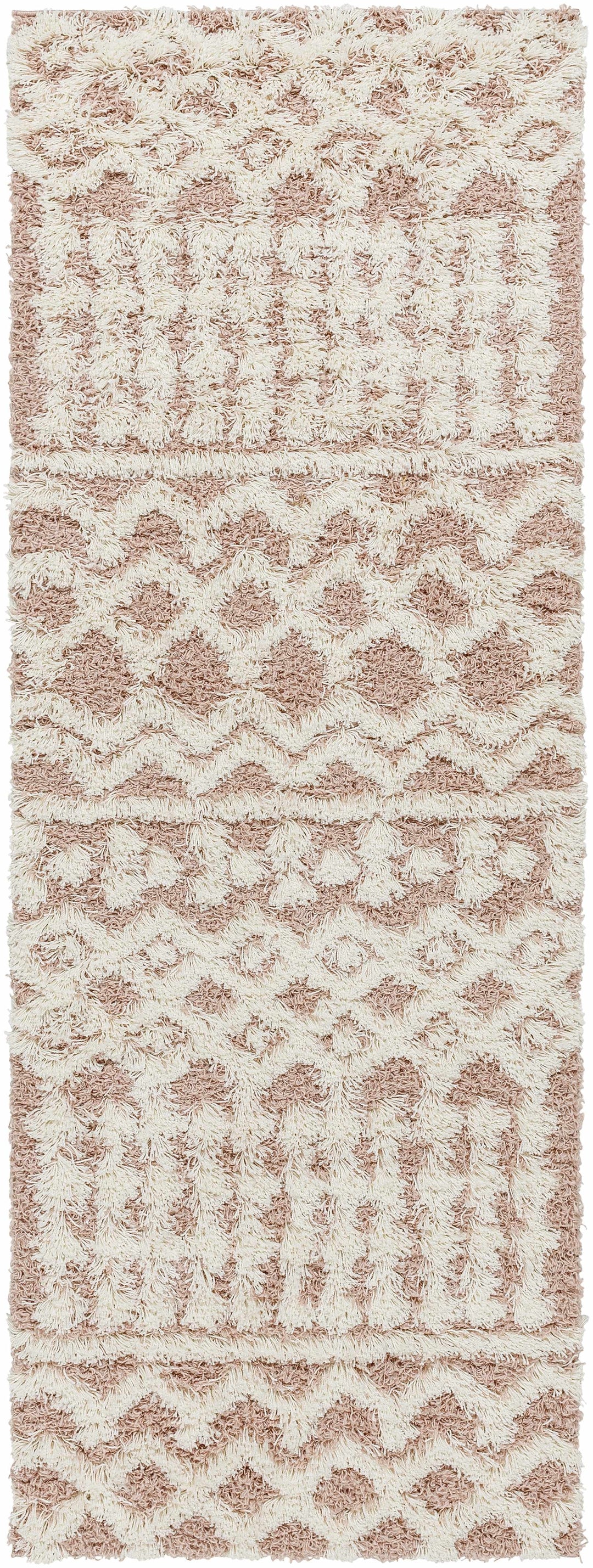 Azura Modern Geometric Design Pink Area Rug