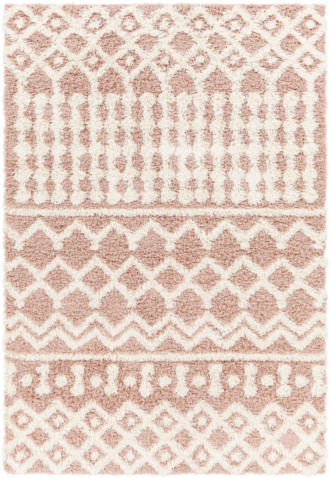 Azura Modern Geometric Design Pink Area Rug