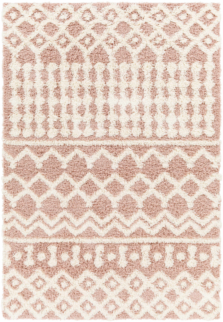 Azura Modern Geometric Design Pink Area Rug