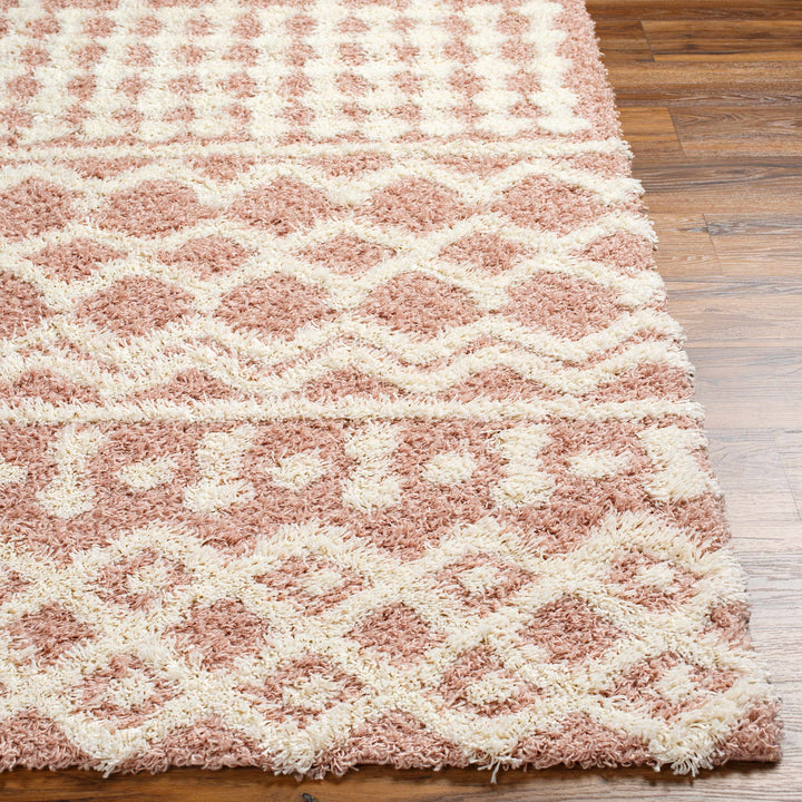 Azura Modern Geometric Design Pink Area Rug
