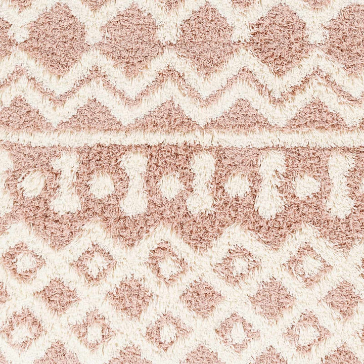 Azura Modern Geometric Design Pink Area Rug