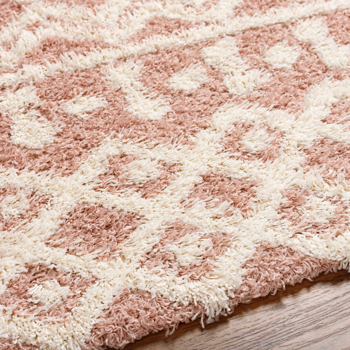 Azura Modern Geometric Design Pink Area Rug