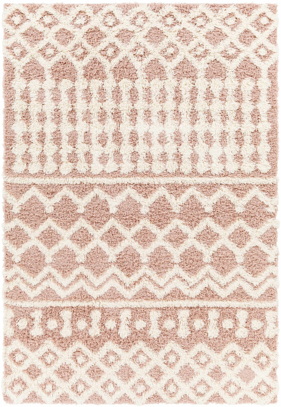 Azura Modern Geometric Design Pink Area Rug - The Rug Decor
