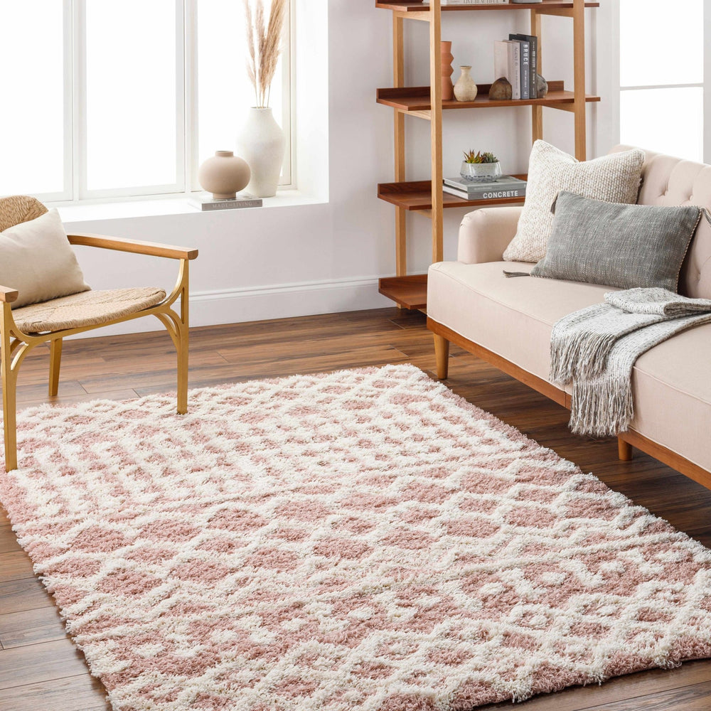Azura Modern Geometric Design Pink Area Rug - The Rug Decor