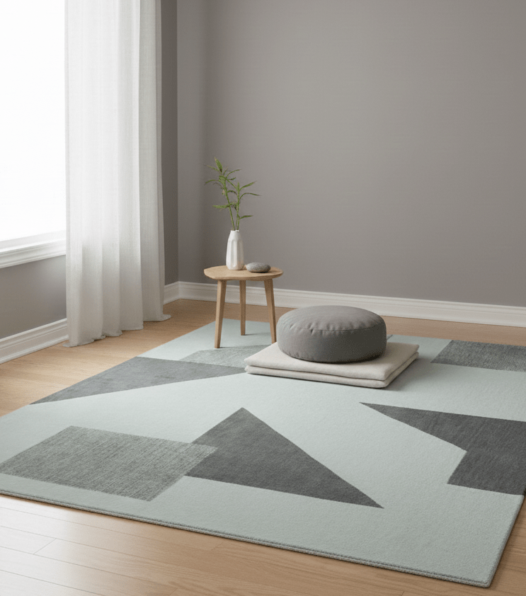 Azure Custom Made Geometrical Charcoal And Gray Hand Tufted Wool Rug - The Rug Decor