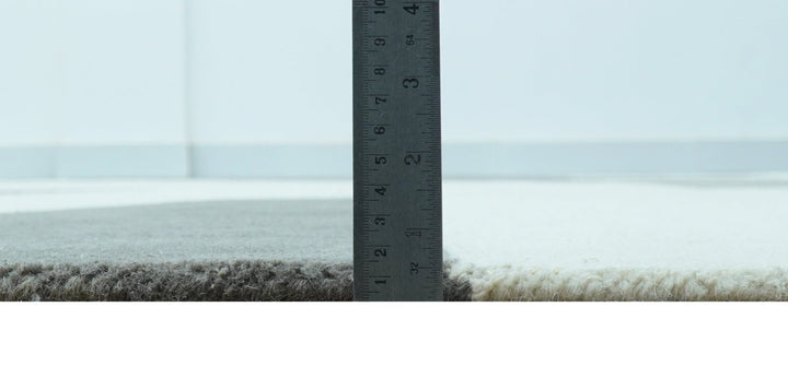 Azure Custom Made Geometrical Charcoal And Gray Hand Tufted Wool Rug - The Rug Decor