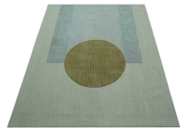 Azure Custom Made Modern Design Beige And Gray Hand Tufted Wool Rug - The Rug Decor