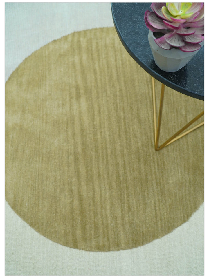 Azure Custom Made Modern Design Beige And Gray Hand Tufted Wool Rug - The Rug Decor