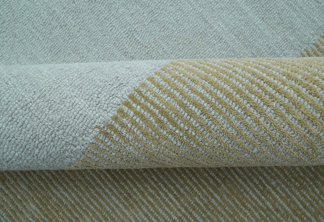 Azure Custom Made Modern Design Gray and Brown Hand Tufted Wool Rug - The Rug Decor