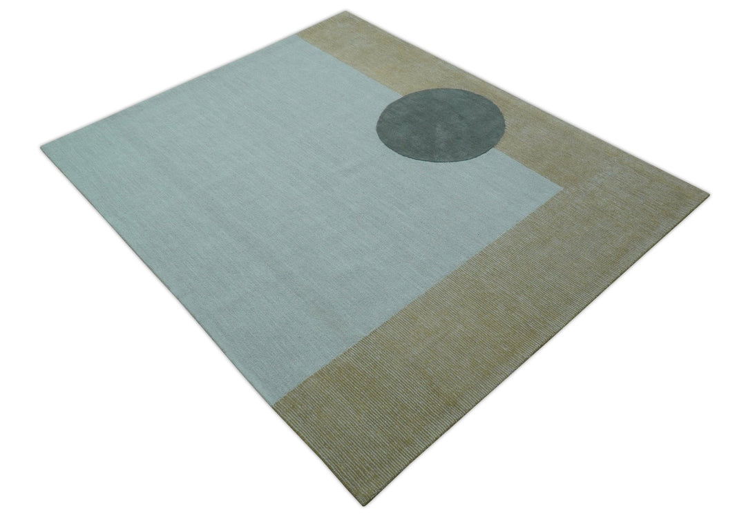 Azure Custom Made Modern Design Gray and Brown Hand Tufted Wool Rug - The Rug Decor
