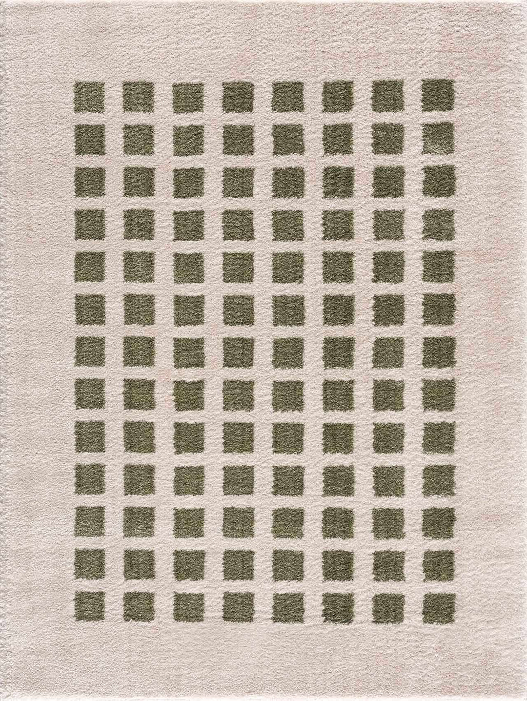 Baback Modern Geometrical Beige And Green Washable Area Rug - The Rug Decor
