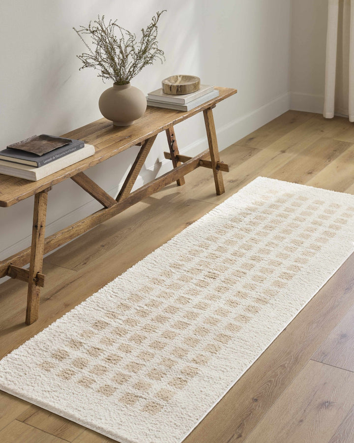 Baback Modern Geometrical Beige Washable Area Rug - The Rug Decor