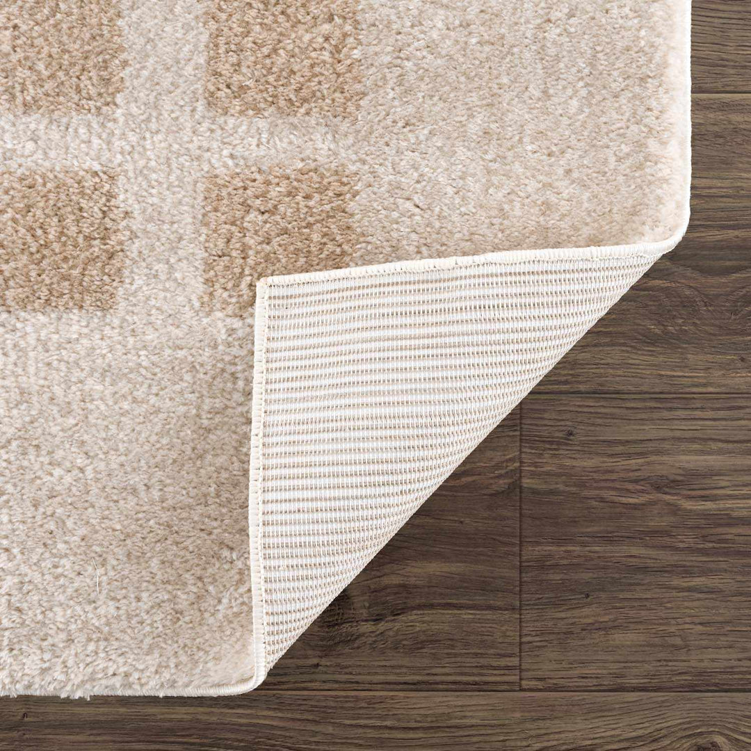 Baback Modern Geometrical Beige Washable Area Rug - The Rug Decor