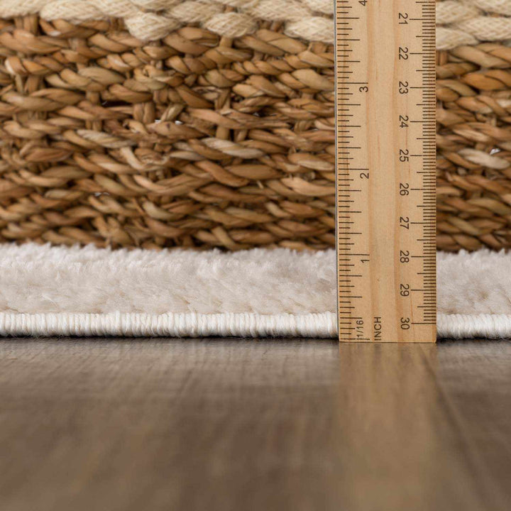 Baback Modern Geometrical Beige Washable Area Rug - The Rug Decor