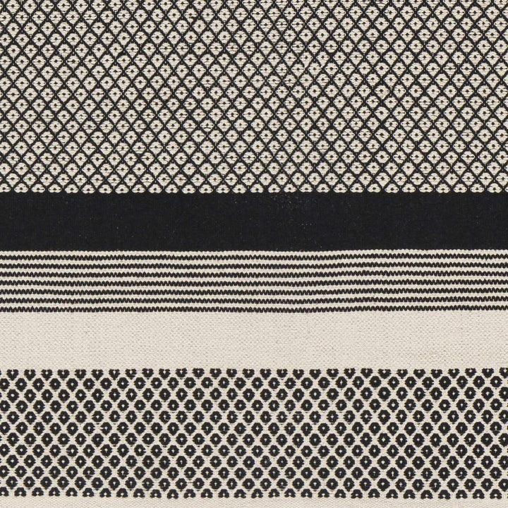 Bacag Modern Style Ivory And Black Hand Woven Area Rug